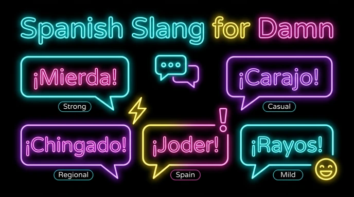 Common Spanish Slang Equivalents for "Damn"