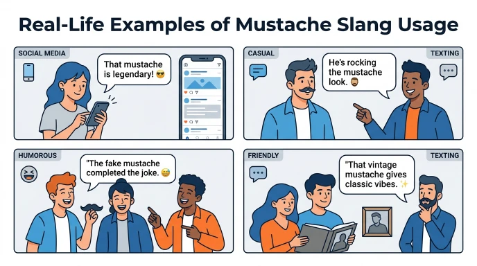 Real-Life Examples of Mustache Slang Usage