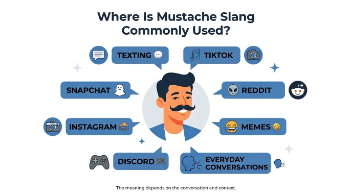 Where Is Mustache Slang Commonly Used?