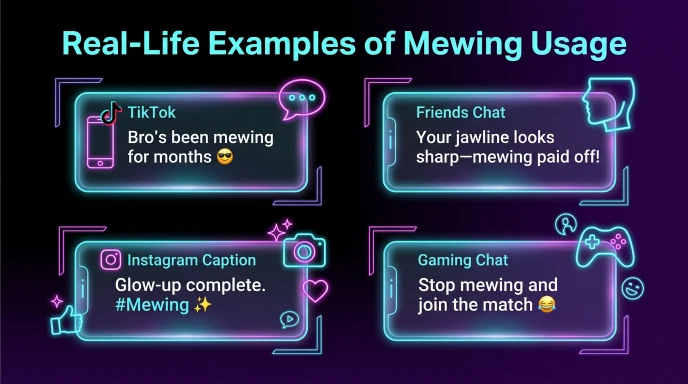 Real-Life Examples of Mewing Usage