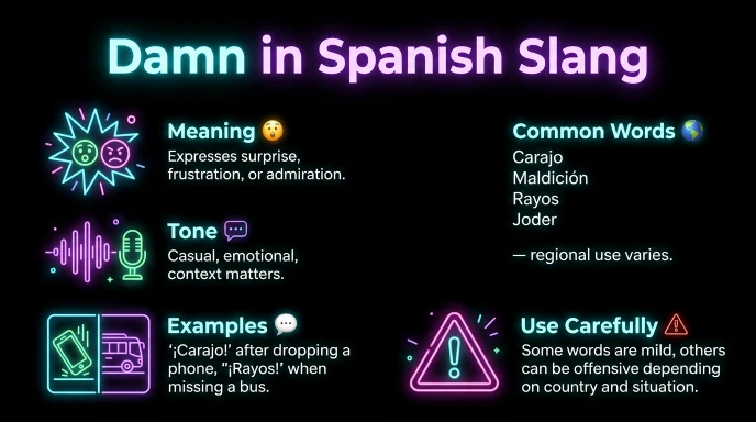 damn in spanish slang