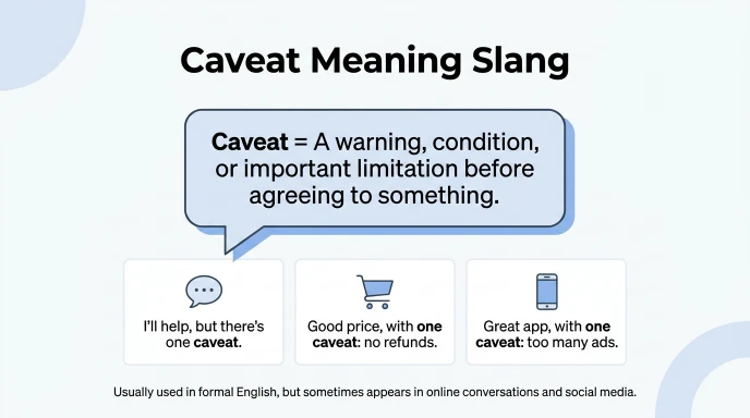 caveat meaning slang