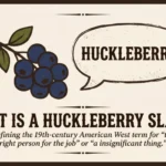 what is a huckleberry slang