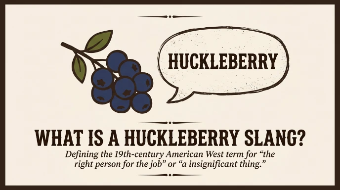 what is a huckleberry slang